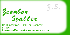 zsombor szaller business card